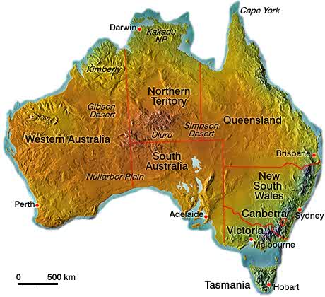 Map of Australia
